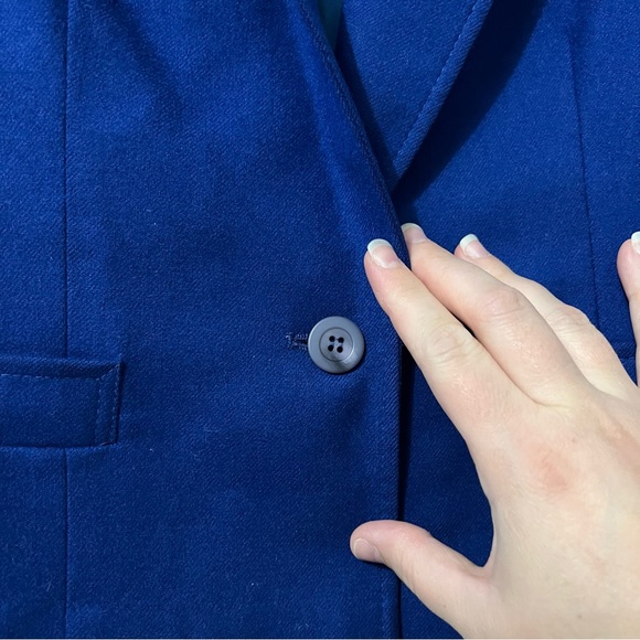 Vintage Pendleton Jewel Tone Blue 100% Wool Blazer Jacket - Picture 3 of 13